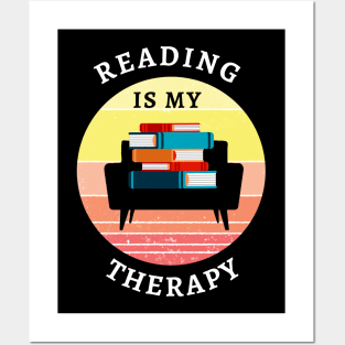 Reading Is My Therapy Posters and Art